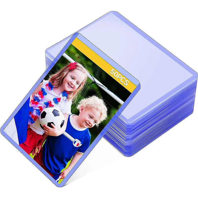 25pcs Hard Plastic Card Sleeves Game Holder PVC Cards TopLoaders Toy Top Loaders For Protectors Storage Gift Trading 3 x 4inches ALPENZO