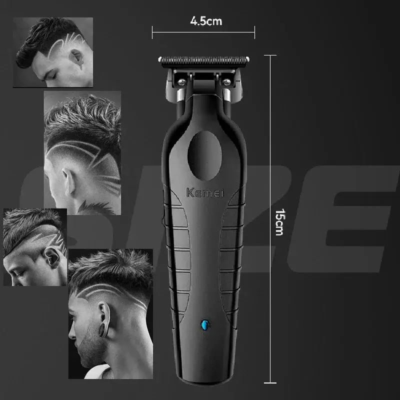 Kemei 2299 Professional Electric Barber Hair Trimmer For Men Beard Hair Clipper Cordless hair cutting machine rechargeable,0mm - ALPENZO