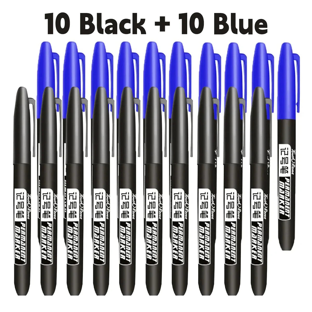 Permanent Marker Pen Drawing Markers Black Blue Red Waterproof Ink Sketch Pens Stationery Art School Supplies For Glass Metal ALPENZO