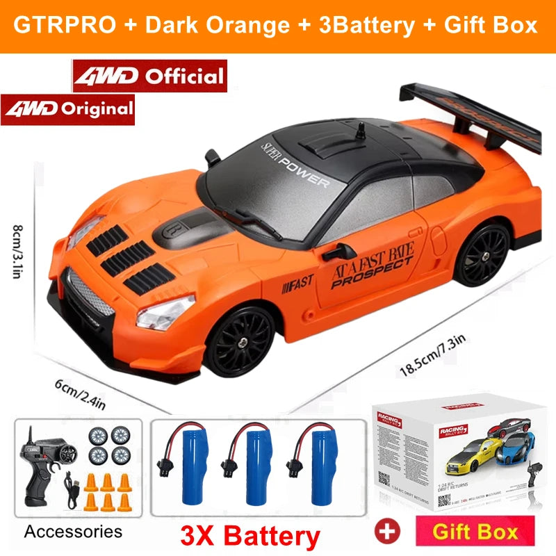 2.4G High speed Drift Rc Car 4WD Remote Control AE86 Model GTRPRO Vehicle Car RC Racing Cars Toy for Children Christmas Gifts ALPENZO