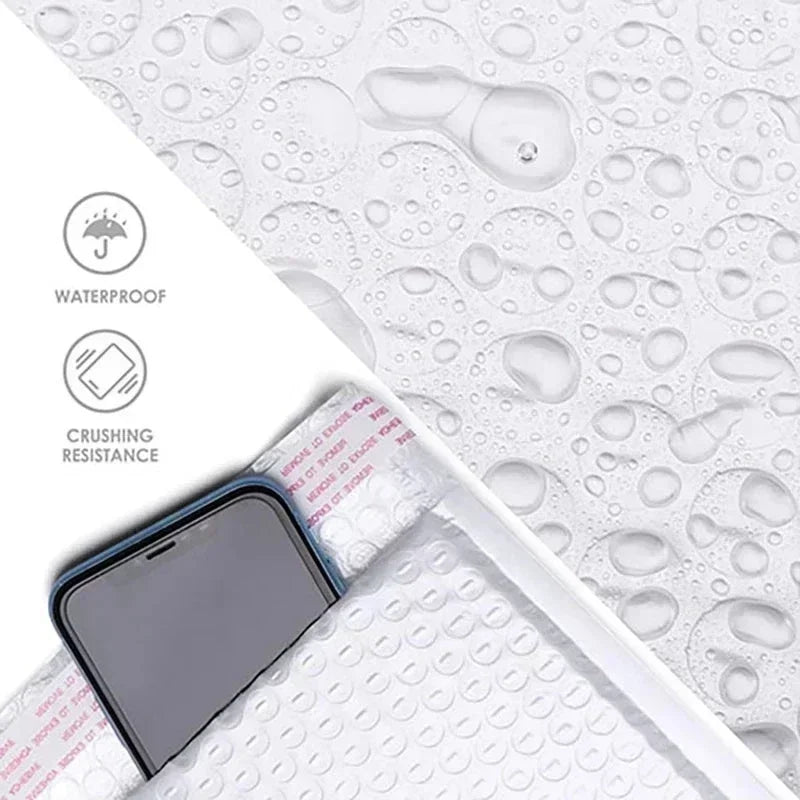 Multifunctional Self-Seal Business Mailing Packages White Foam Bubble Envelopes Adhesive Waterproof Shipping Bags for Packing ALPENZO