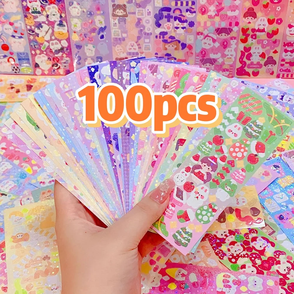 Kawaii Stickers for Kids Cute Stationary Aesthetic Diary Decoration Art Supplies Stickers for Scrapbooking Lot Korean Paper Desk ALPENZO
