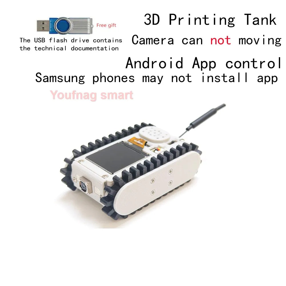 Esp32 Remote Control Tank Model Metal Chassis Tractor Crawler Balance Car Mount Truck Robot Chassis for Wifi RC Scout Robot Car ALPENZO
