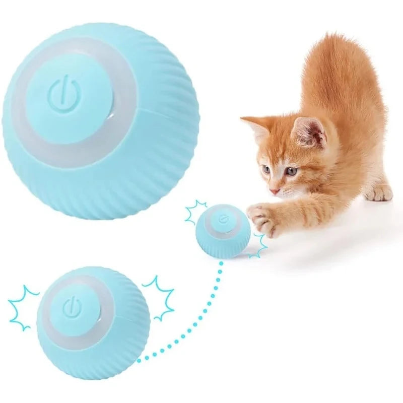 Power Ball Cat Toy, Interactive Cat Smart Ball Toy, Automatic Power Rolling Ball, Indoor Smart Pet Toy Ball with USB Charging - ALPENZO
