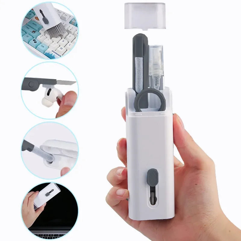 Keyboard Cleaning Kit 7-in-1 Laptops Cleaner with Keycap Puller, Multifunctional Keyboard Brush Cleaning Set for Airpods Phone - ALPENZO