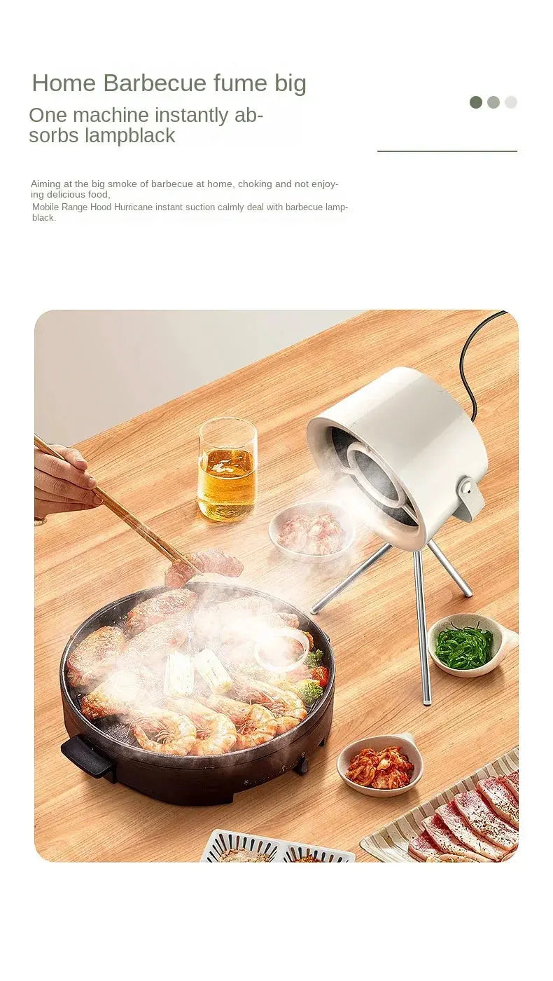New USB Desktop Range Hoods Portable Exhaust Fan Small Kitchen Hood Extractor Barbecue Large Suction Cooker Hood - ALPENZO