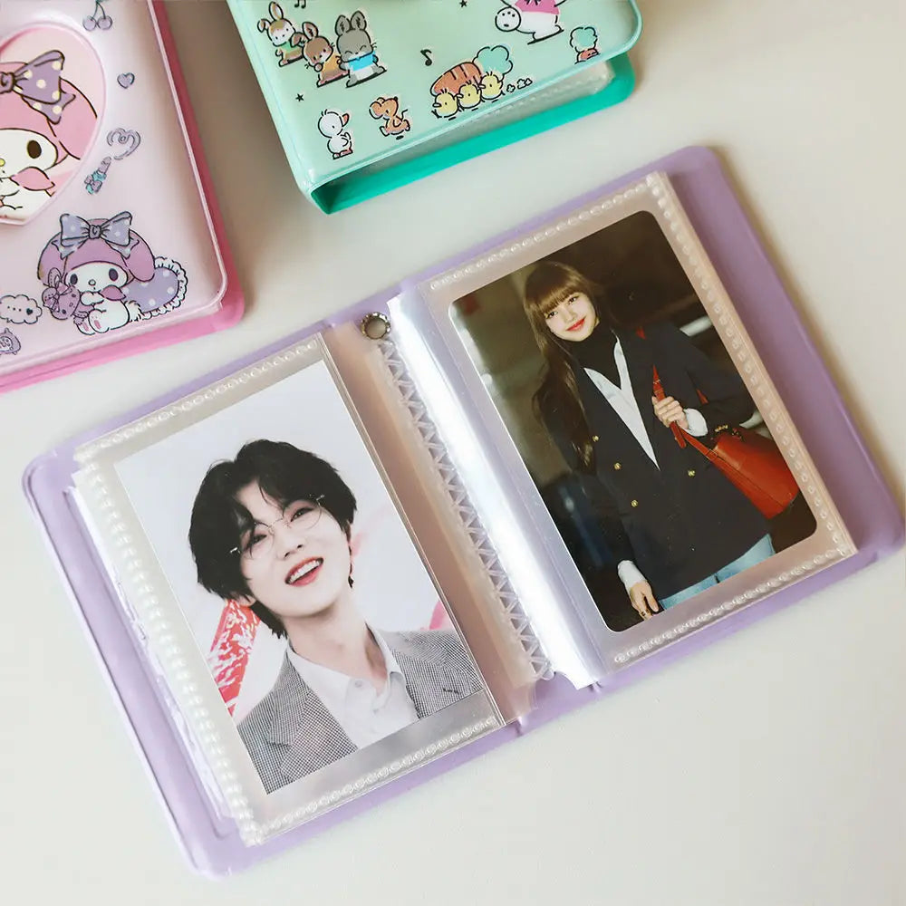 Kawaii Cartoon Hello Kitty Photo Album Anime Kuromi Melody Cinnamoroll 3-Inch Mini Idol Card Collection Card Book ALPENZO