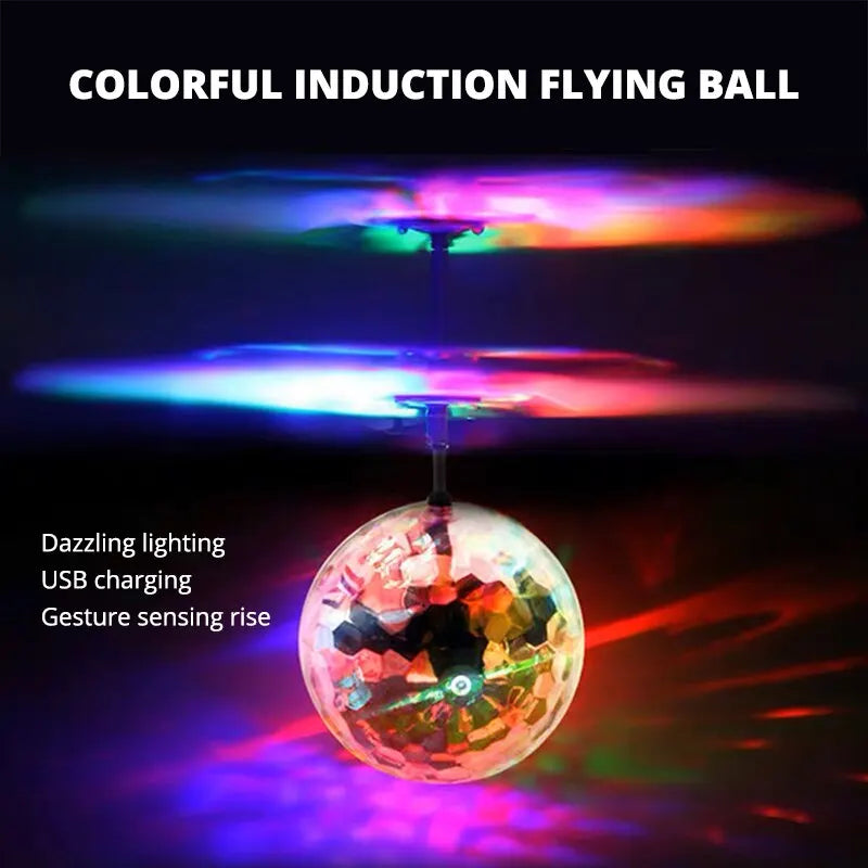 Led Light Suspension Crystal Ball Infrared Induction RC Gesture Control Colorful Glowing Toys Unique Gift for Kids ALPENZO