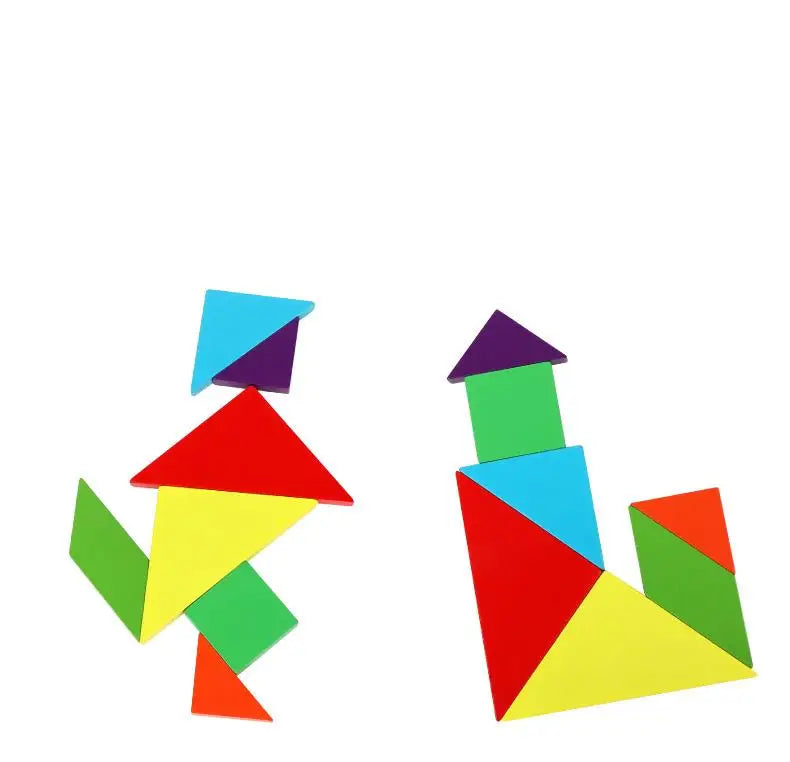 Wooden Jigsaw Magnetic Tangram Puzzle Book Educational Toys For Children Baby Kid Portable Montessori Learning Intelligence ALPENZO