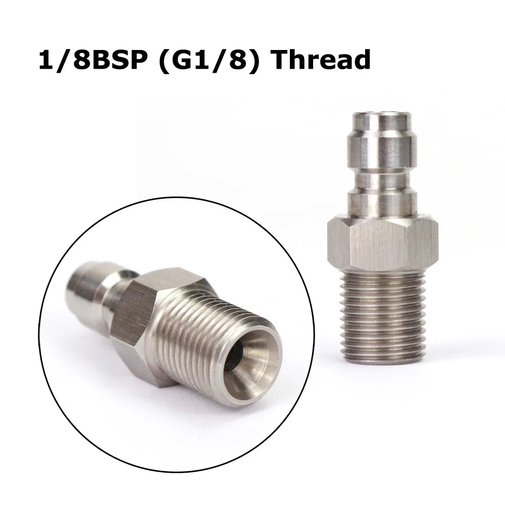 AIR CO2 Foster Quick Disconnect Male/Female Adaptor Fill Nipple Blind Plug | Thread 1/8NPT&1/8BSP&M10*1