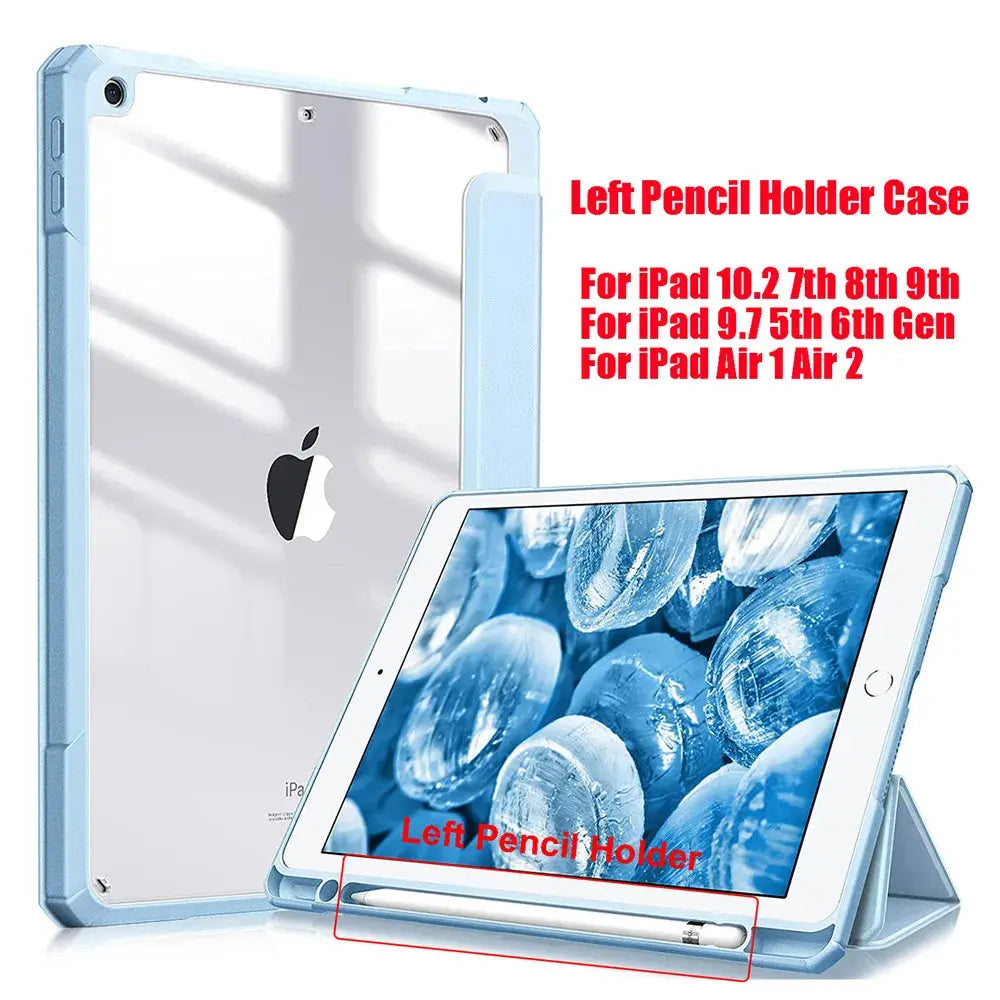 For iPad Case 10.2 9th 8th 7th 10 10th Generation Pro 11 13 2024 12.9 2022 Cover Pencil Holder Funda For iPad Air 5 4 10.9 Cases - ALPENZO