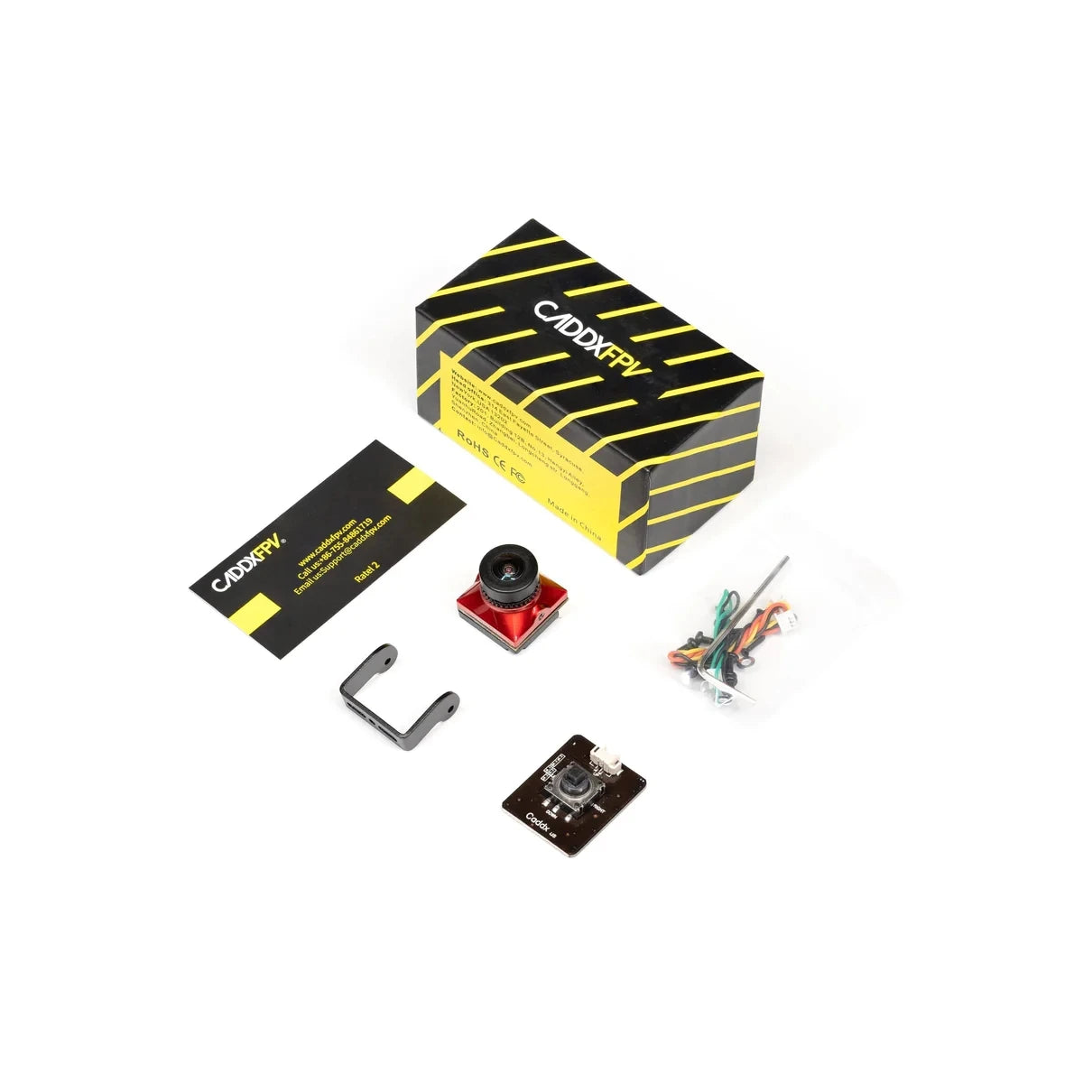 Caddx Ratel 2 V2 FPV Camera Ratel2 2.1mm Lens 16:9/4:3 NTSC/PAL Switchable With Replacement Lens Micro FPV Camera Drone ALPENZO