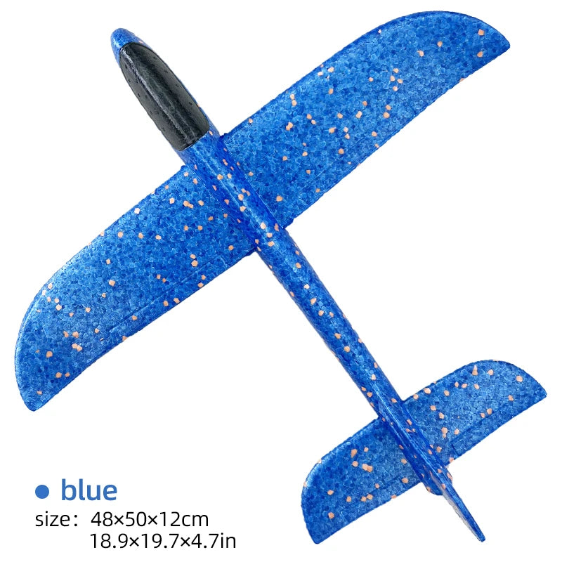 50CM Big Foam Plane Glider Hand Throw Airplane Light Inertial EPP Bubble Planes Outdoor Launch Kids Toys for Children Boys Gift ALPENZO