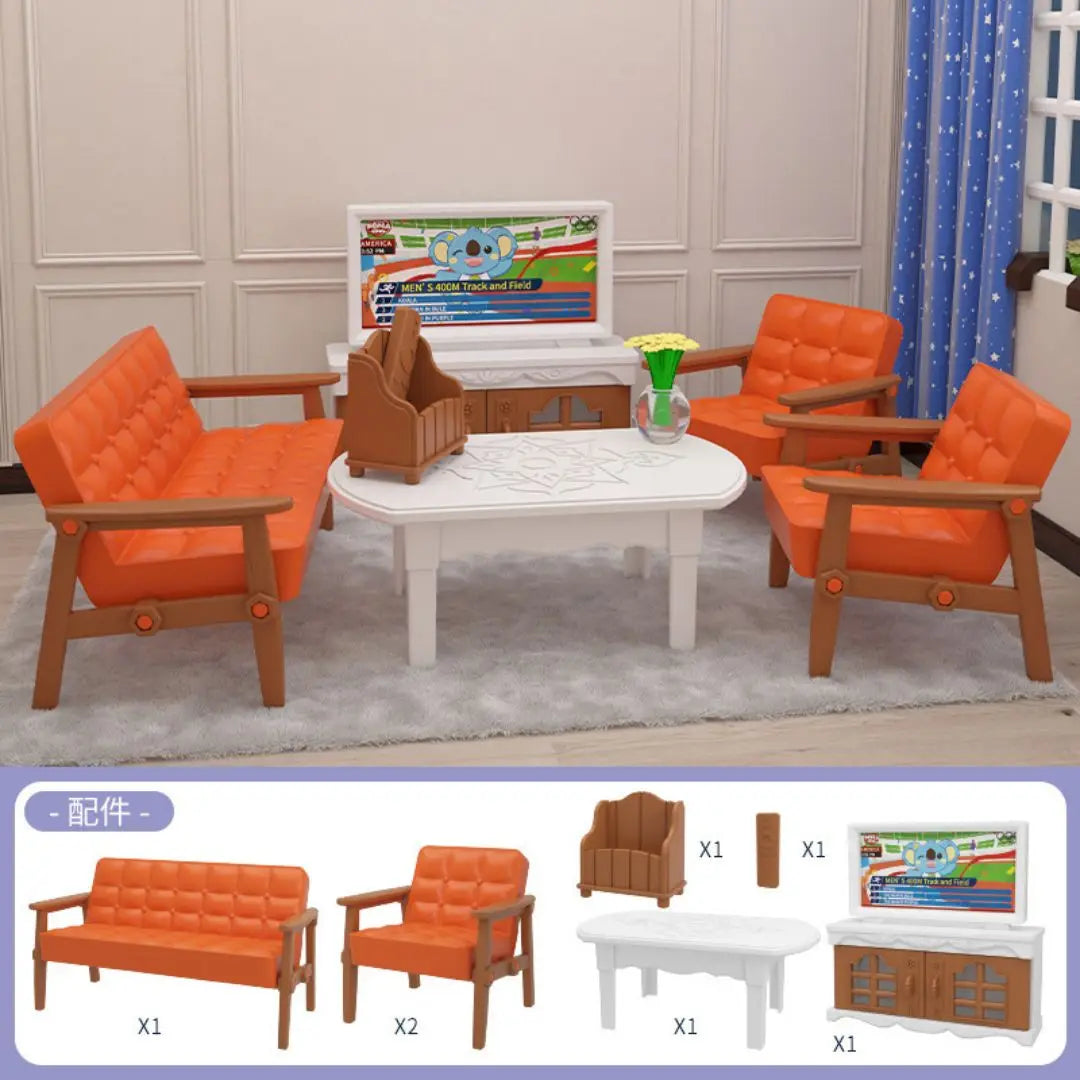 miniature items dollhouse furniture accessories living room bedroom supermarket shopping games family interaction doll kids toys ALPENZO