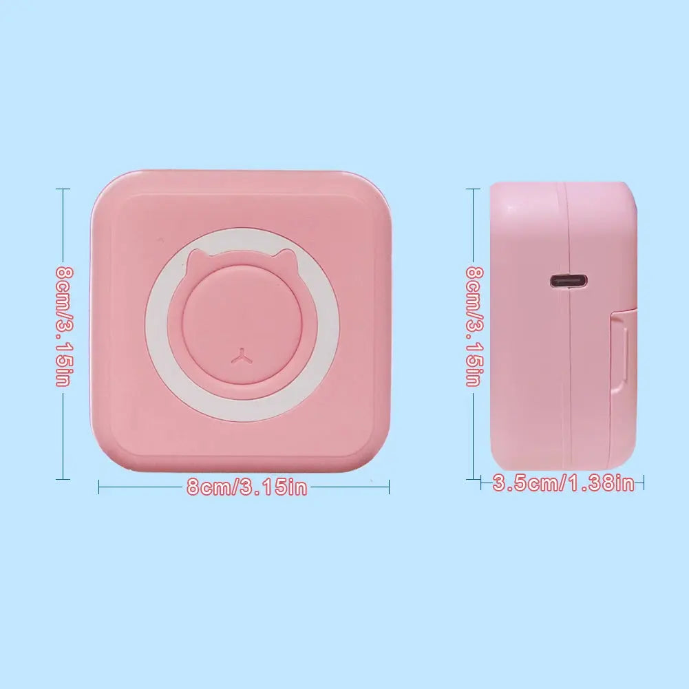 KGG Mini Portable Thermal Printer Paper Photo Pocket Thermal Printer Printing Wireless BT Connect Printers 200dpi Photo Lable - ALPENZO