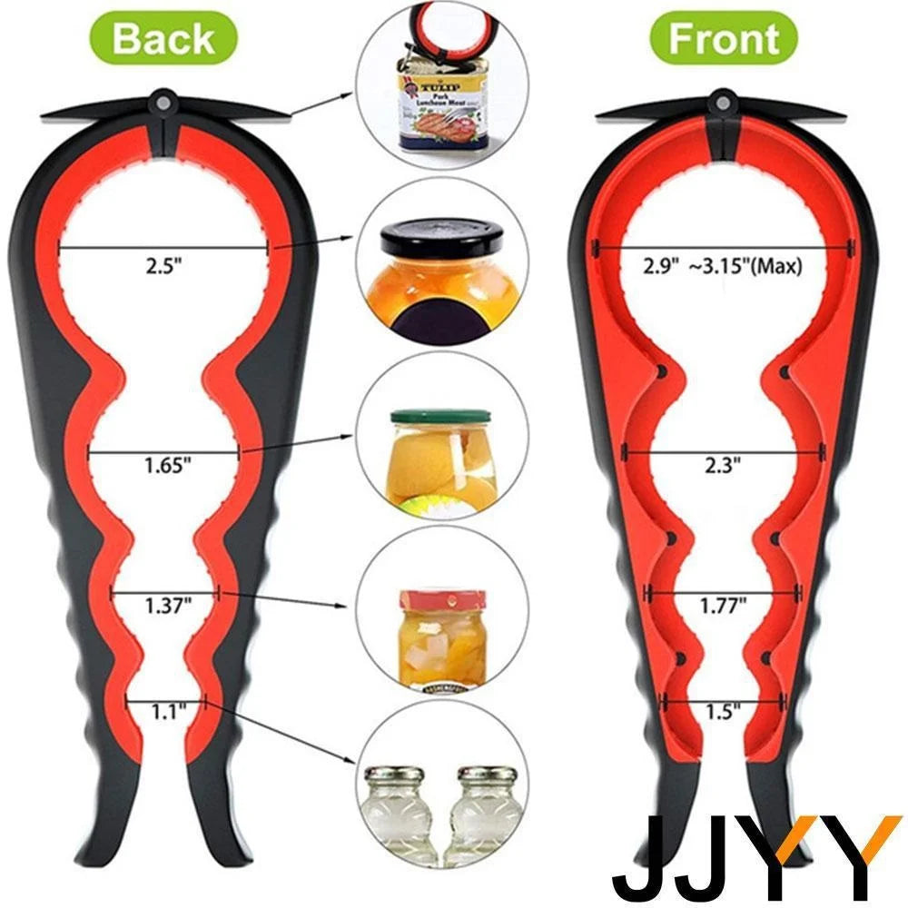 JJYY Multi-functional Home Kitchen Can Opener Non-slip Twist Bottle Opener Lid Opening Tool Kitchen Supplies - ALPENZO