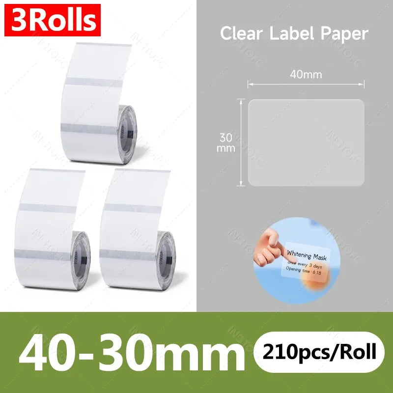 NiiMBOT B21 B1 B3S Round Label Printing Sticker Self-adhesive Thermal Waterproof Digital Number Cake Sealing Sticker Paper ALPENZO