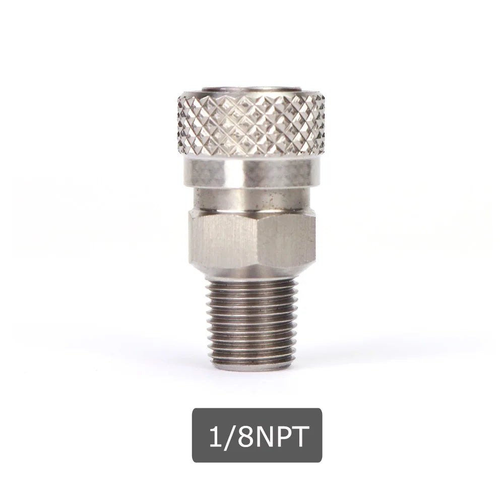 AIR CO2 Foster Quick Disconnect Male/Female Adaptor Fill Nipple Blind Plug | Thread 1/8NPT&1/8BSP&M10*1