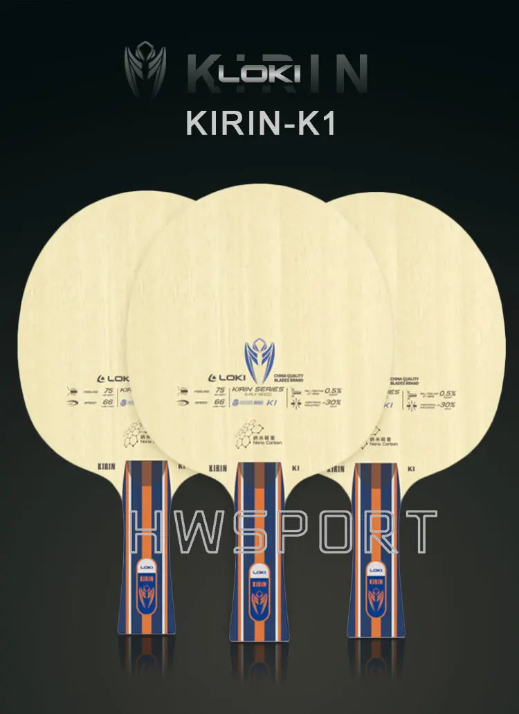 LOKI Kirin K1 K2 K3 Table Tennis Blade Offensive Entry Ping Pong Blade 5+2 Layers Base Board FL Grip