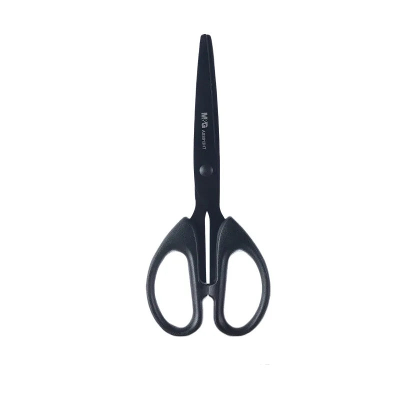 M&G 160mm Black Blade Scissors Wear-resistant Stainless Steel Blade Not Easy to Glue Household Manual Life Durable Scissors ALPENZO