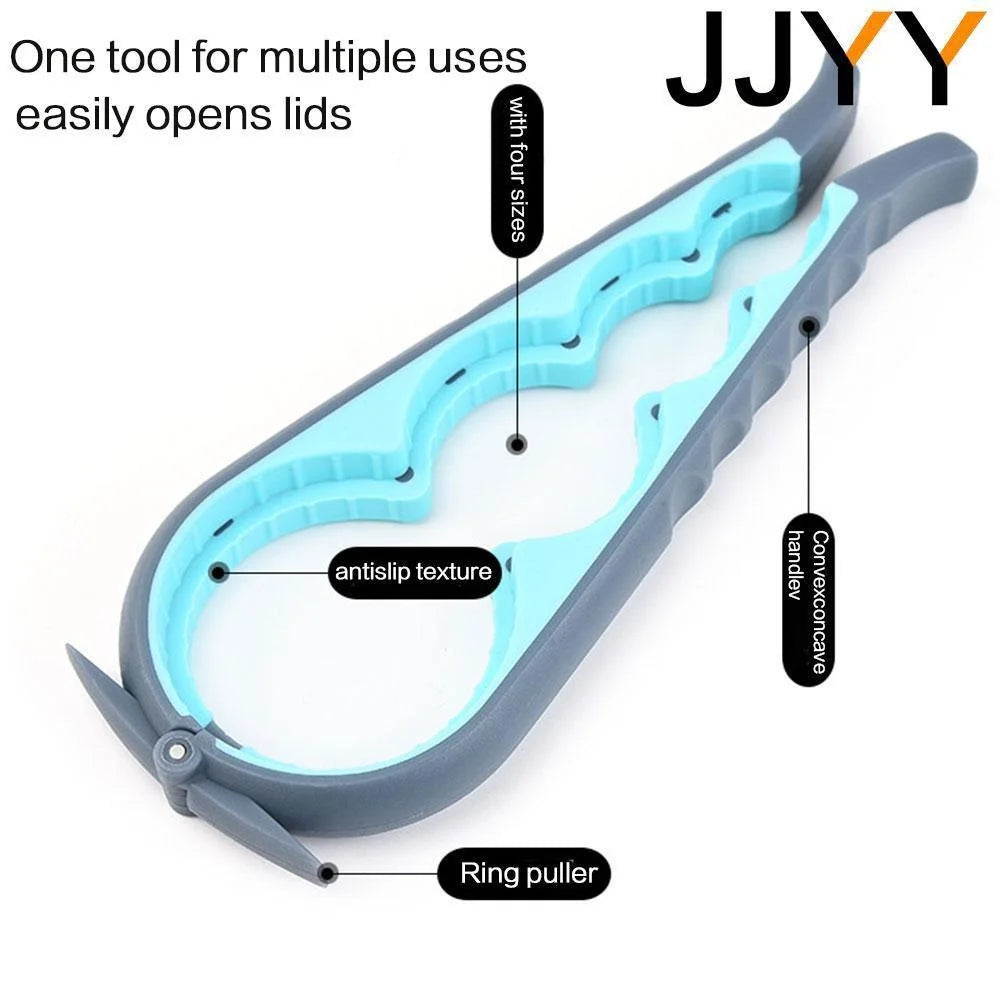 JJYY Multi-functional Home Kitchen Can Opener Non-slip Twist Bottle Opener Lid Opening Tool Kitchen Supplies - ALPENZO