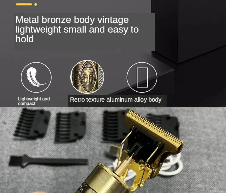 OHS Electric Hair Clipper Professional USB Cordless Clipper Professional Beard Trimmer Haircut Grooming Kit Hair Cutting Machine - ALPENZO