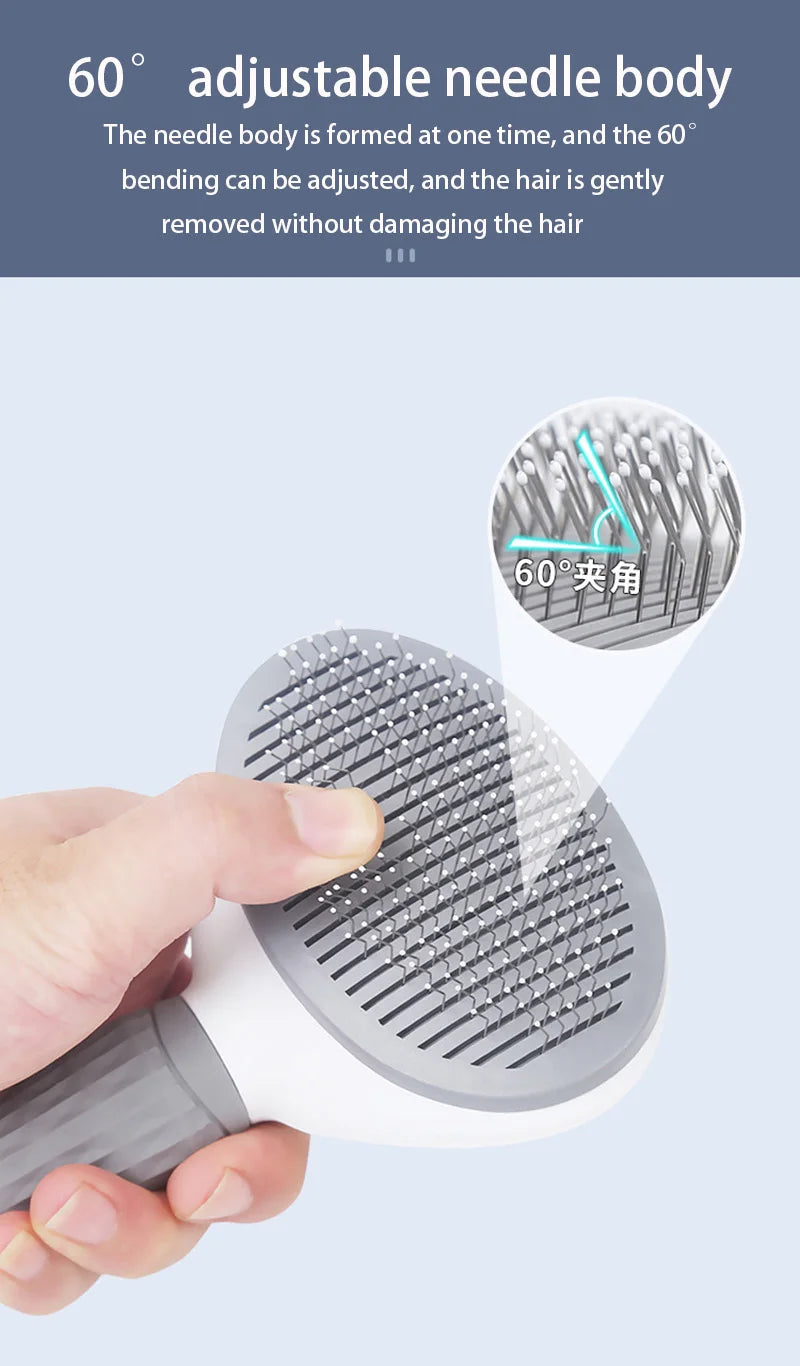 Pet Comb Stainless Steel Needle Comb Pet Dog Cleaning Brush Dog And Cat Hair Removal Floating Hair Cleaning Beauty Skin Care - ALPENZO