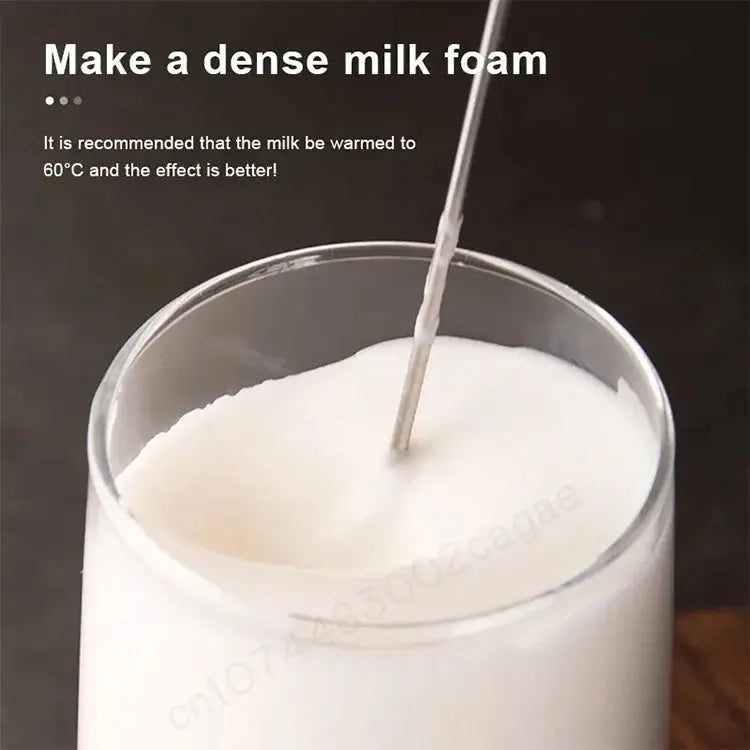 Wireless Milk Frother Electric Type-C Handheld Blender Stainless Steel Mini Coffee Maker Whisk Mixer For Coffee Cappuccino Cream - ALPENZO