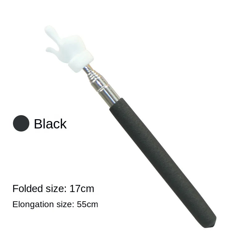 Retractable Teacher Pointer Finger Design StainlessSteel Telescopic School Teaching Pointer Stick Teacher Supplies for Classroom ALPENZO