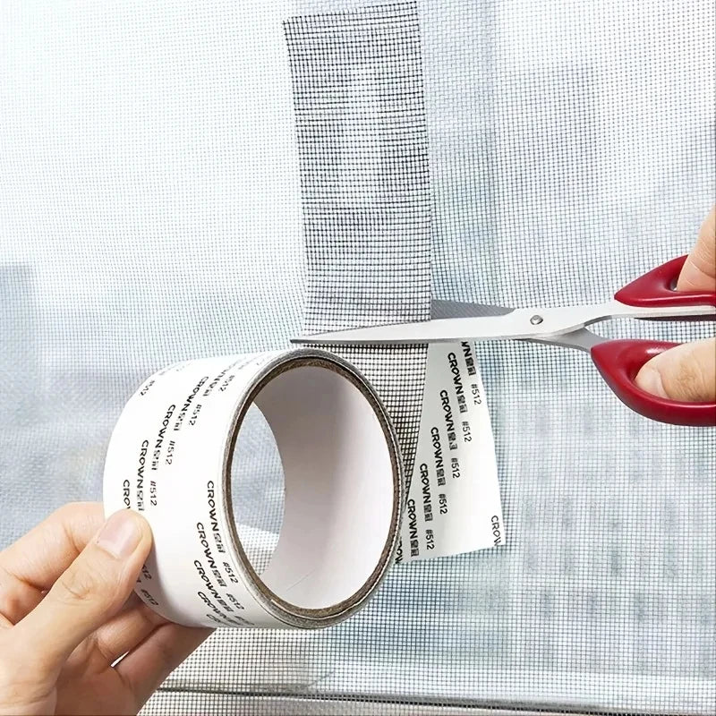 5mm/2m Self-adhesive Window Screen Repair Subsidy Anti-bug Fly Mesh Perforation Tape Is Durable - ALPENZO