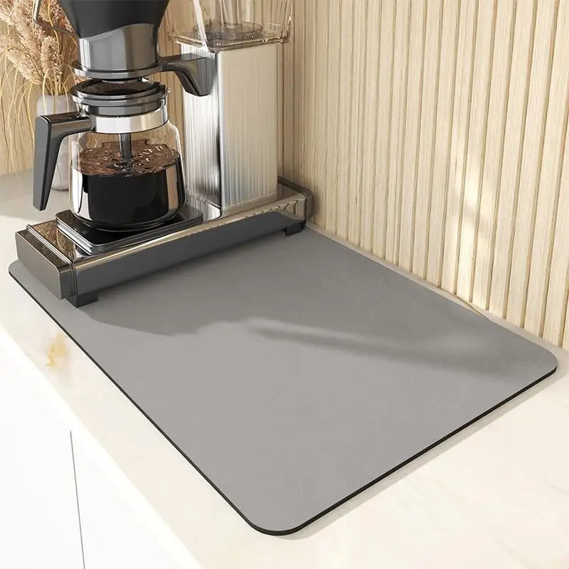 VIKAMA Kitchen tableware diatomaceous earth impermeable drainage mat heat insulation non-slip bathroom doormat home decoration - ALPENZO