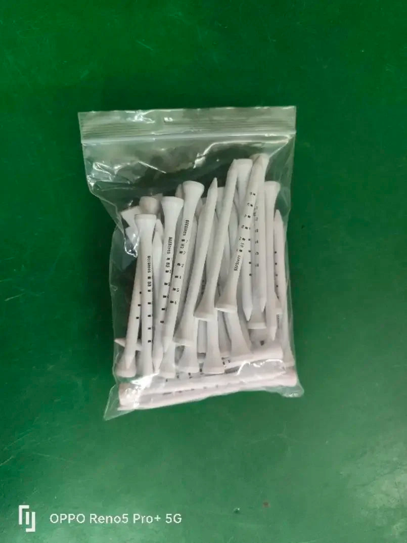 PGM 50pcs Durable Wooden Golf Seats Stabilizes Ball On The Course to Maintain a Perfect Tee Level and Improve Accuracy TE012