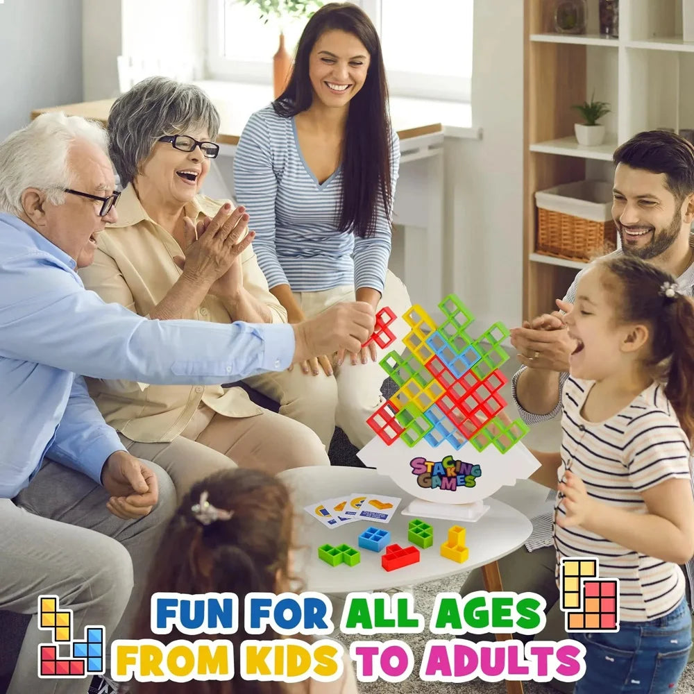 Building Block Brick Toy Balance Stacked Tetra Tower Game Swing High Russian Building Blocks Stack Kid Desktop Toy ALPENZO