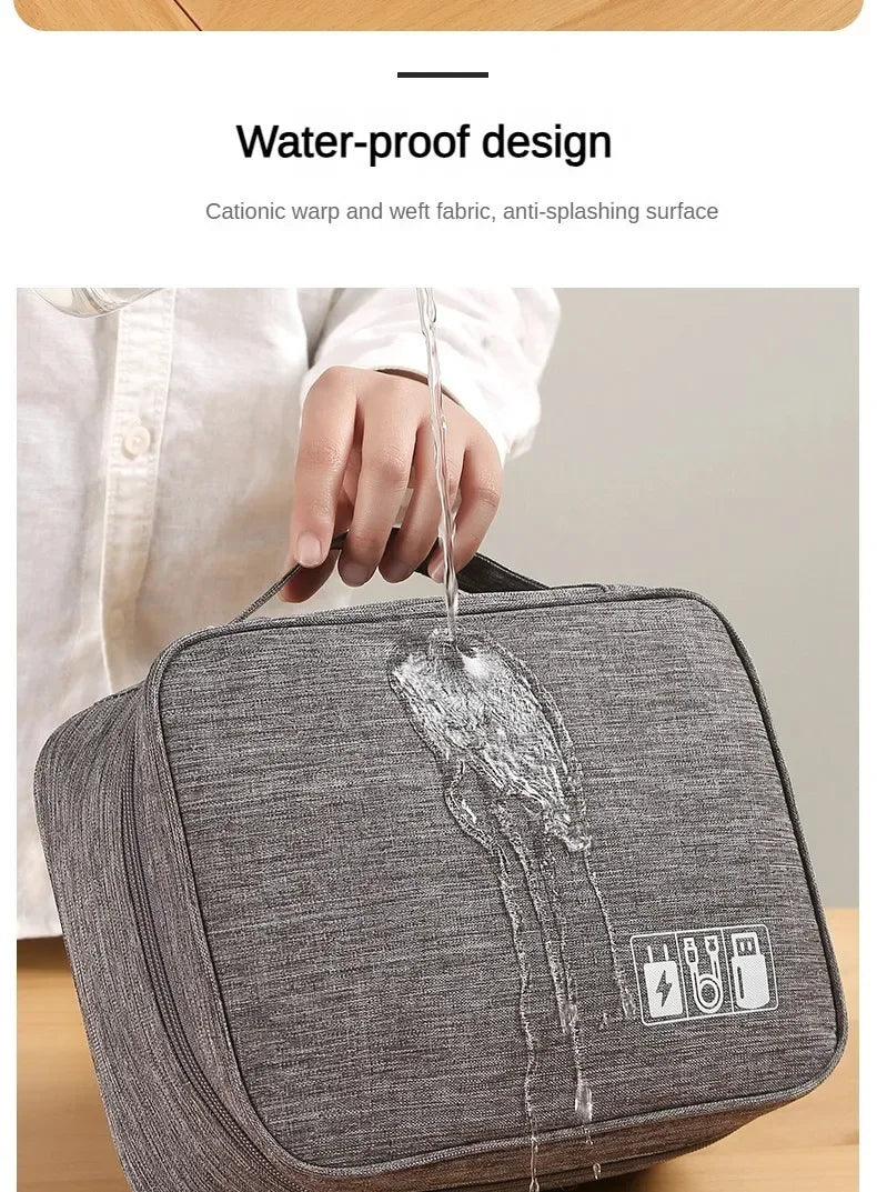 Handheld Digital Bag Multifunctional Large Capacity Moistureproof Mesh Earphone Charger Data Cable USB Travel Protective Case1PC ALPENZO