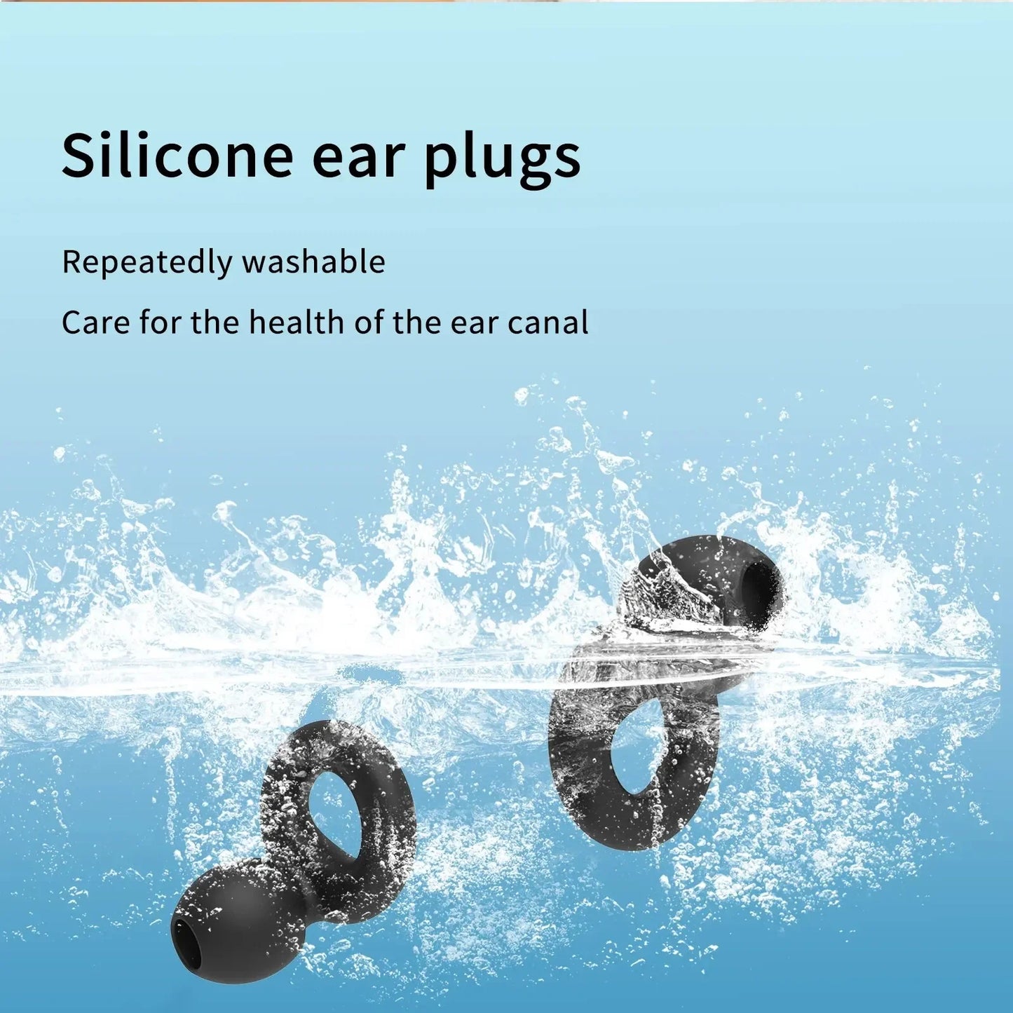 HUAK Quiet Ear Plugs for Sleep,Swim, Work– Super Soft, Reusable Hearing Protection for Noise Reduction 8 Ear Tips in XS/S/M/L