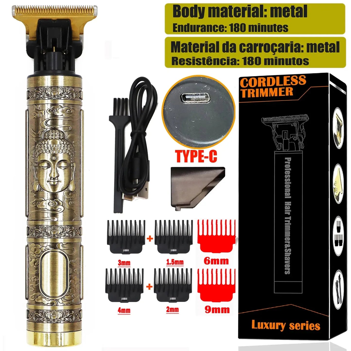 OHS Electric Hair Clipper Professional USB Cordless Clipper Professional Beard Trimmer Haircut Grooming Kit Hair Cutting Machine - ALPENZO