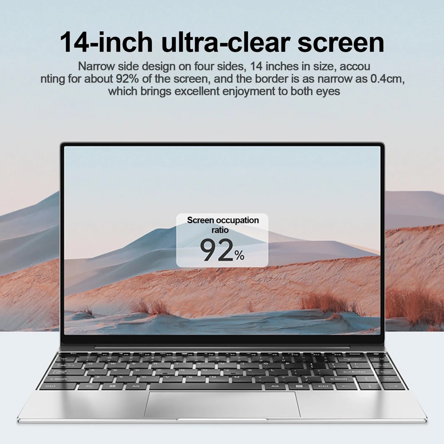 Ultra Slim Laptop 14.1" 16GB RAM 2TB SSD Intel N3700 Notebook Gamer 1920*1080 Display Office Study Computer PC Windows 11 Pro - ALPENZO