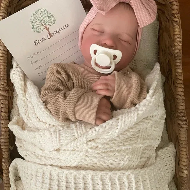 17inch Levi Reborn Baby Doll Already Painted Finished Sleeping Newborn Baby Size 3D Skin Visible Veins Collectible Art Doll ALPENZO