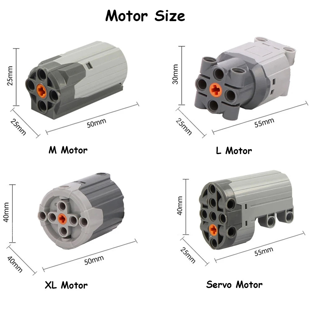 Technical MOC Power Functions Parts M L XL Servo Motor Train Buggy Motor IR Remote Compatible With Legoeds 8881 8883 5292 8886 ALPENZO