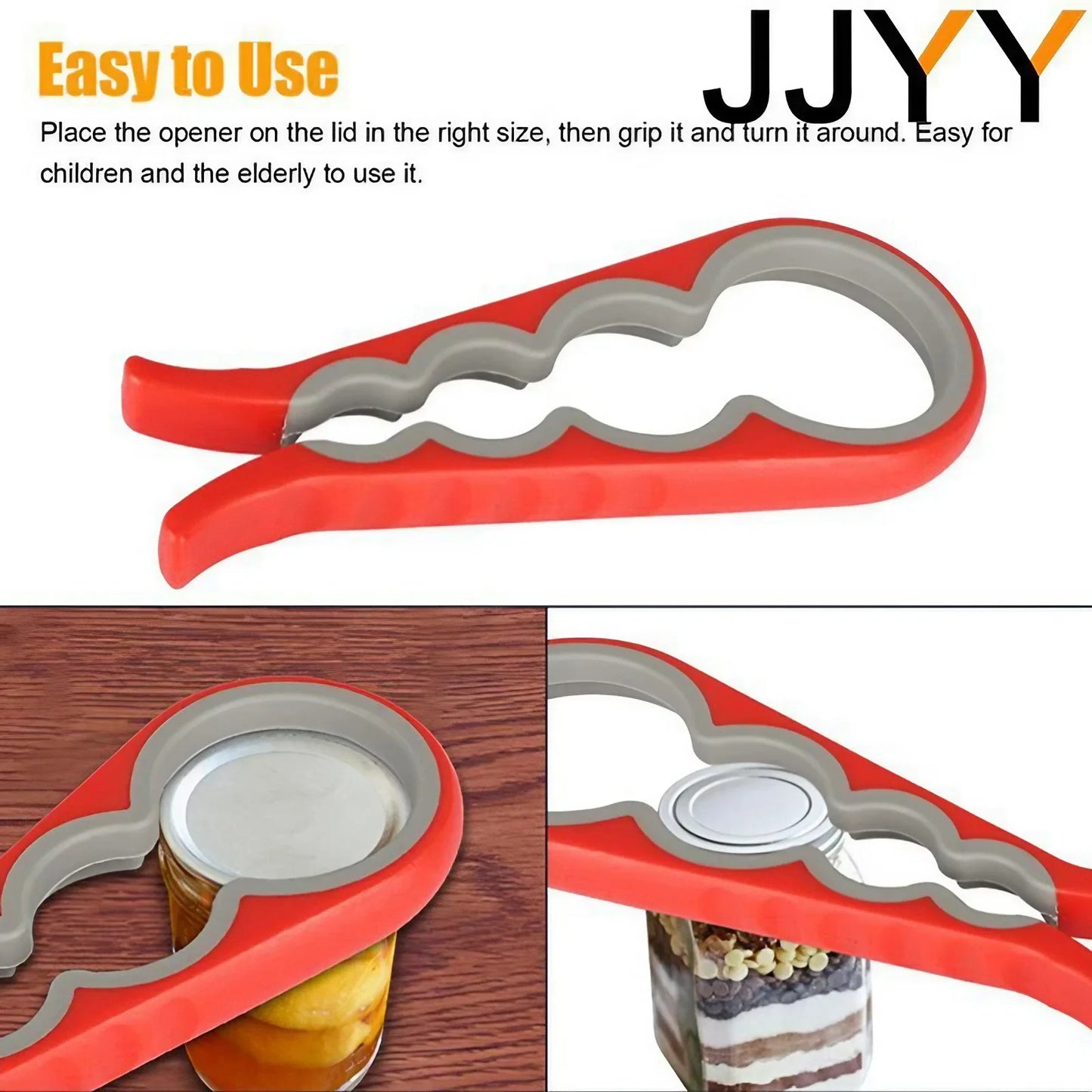 JJYY Multi-functional Home Kitchen Can Opener Non-slip Twist Bottle Opener Lid Opening Tool Kitchen Supplies - ALPENZO
