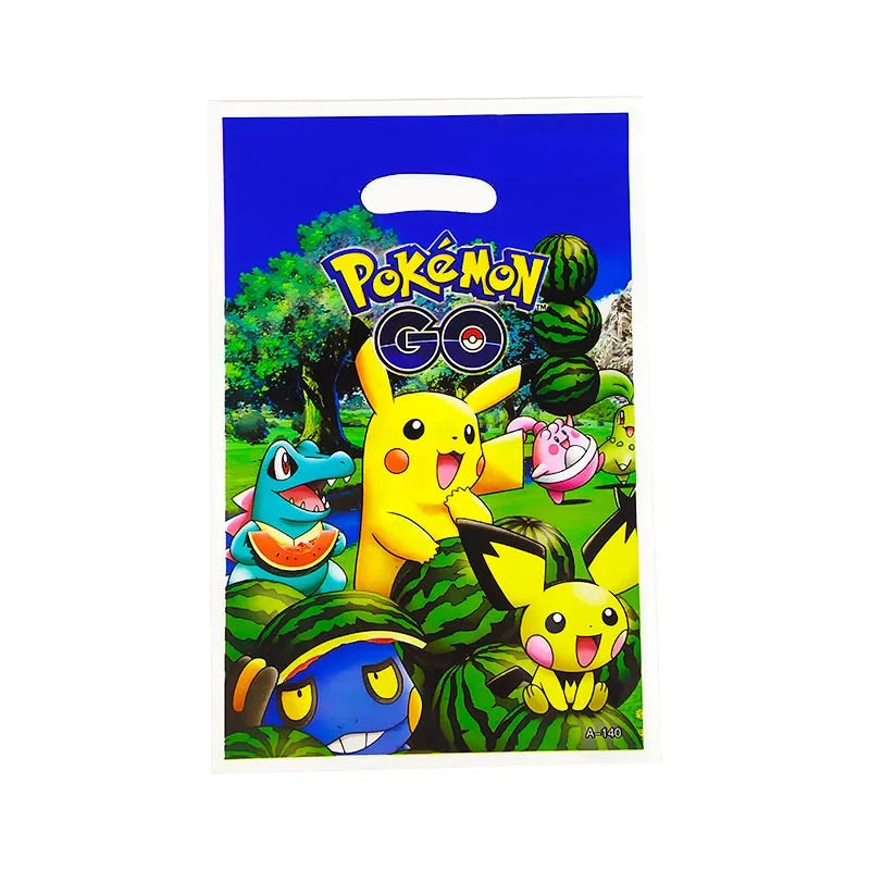 Cartoon Pikachu Theme Birthday Party Disposable Tableware Set Balloons Decorations Photo Props Background Pokemon Party Supplies ALPENZO