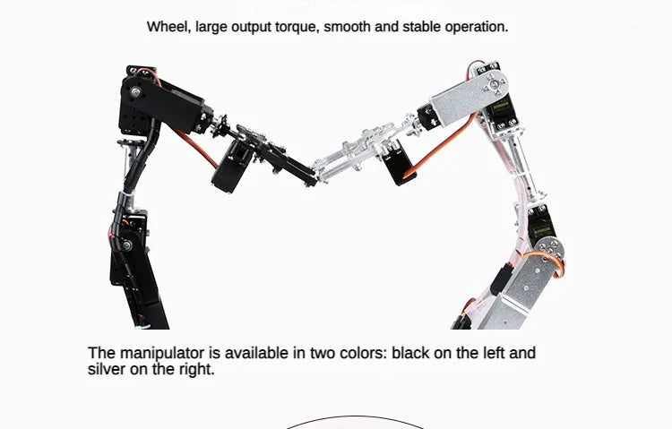 360 Degrees 6 DOF Robot Metal Alloy Mechanical Arm Claw Kit MG996R for Arduino Robotics Kit Educational Ps2 Programmable Toys ALPENZO