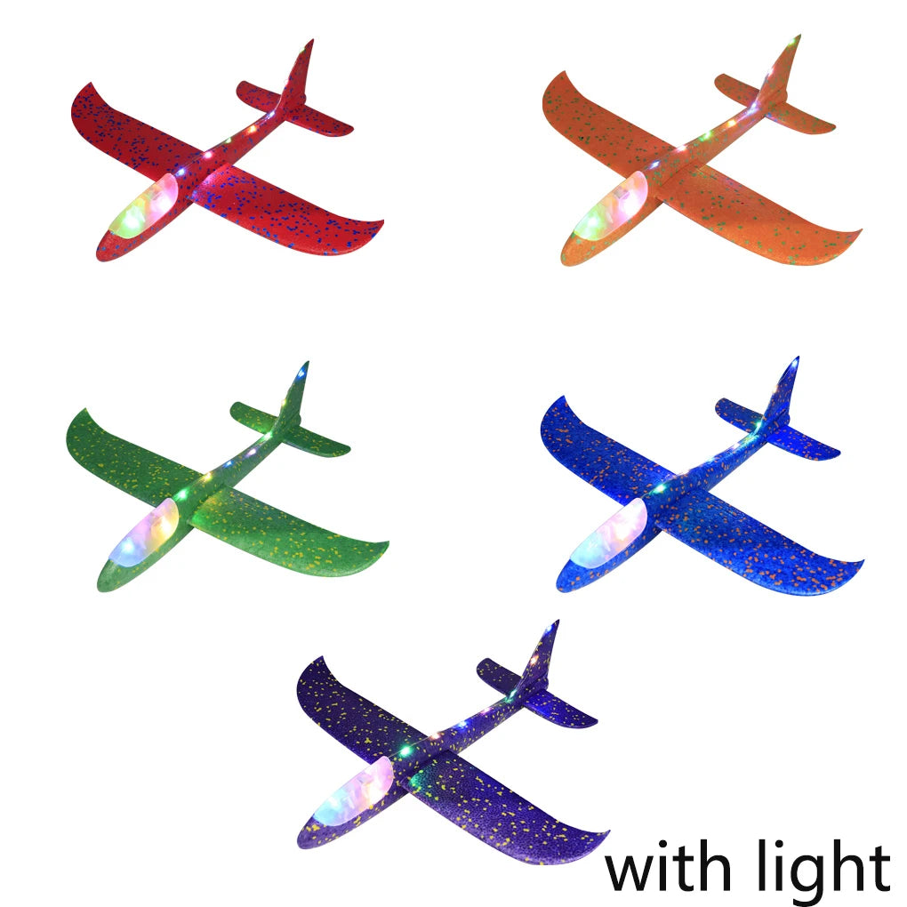 Large Foam Plane Glider Hand Throw Airplane Inertial EPP Bubble Planes Outdoor Launch Kids Toys for Children Boys Gift ALPENZO