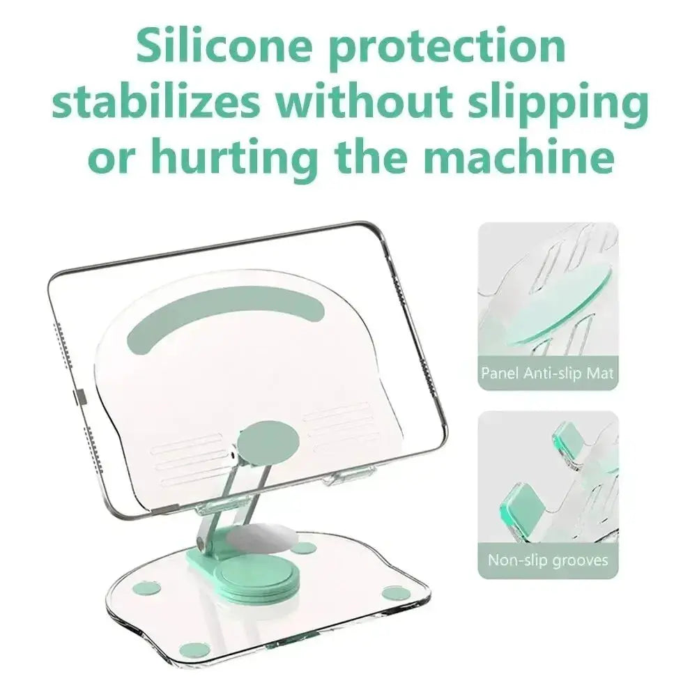 Transparent Rotating Stand Acrylic Plate Desktop Mobile Phone Tablet Universal Live Folding Adjustment Computer Support Stand - ALPENZO