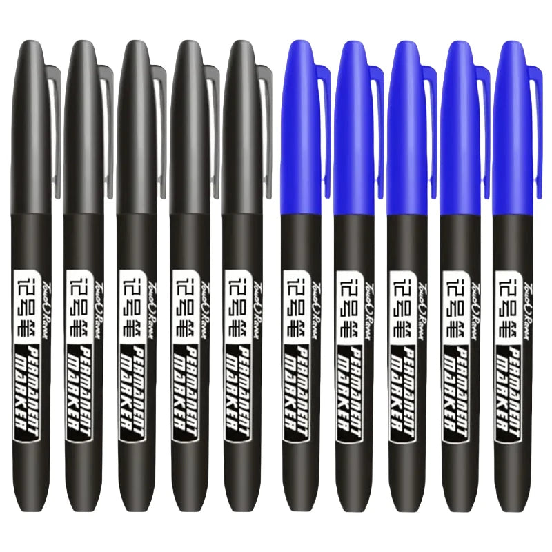 Permanent Marker Pen Drawing Markers Black Blue Red Waterproof Ink Sketch Pens Stationery Art School Supplies For Glass Metal ALPENZO