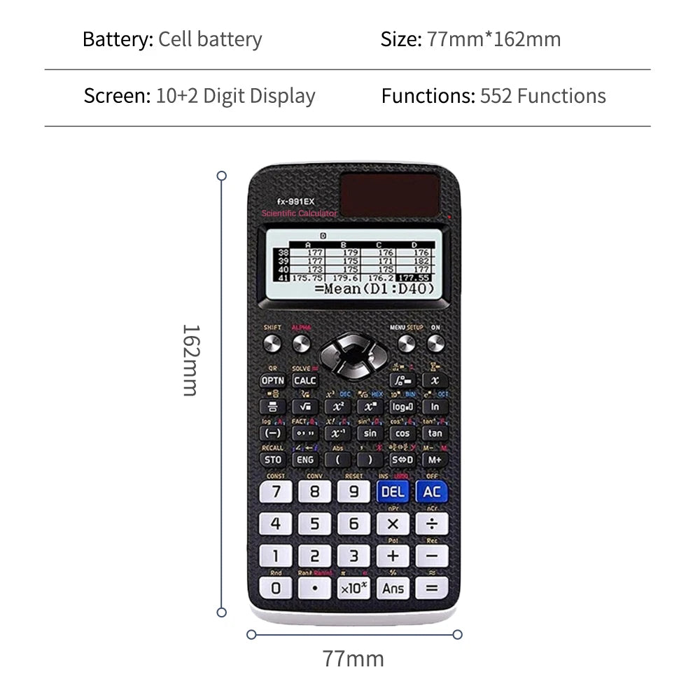 Multifunctional science function calculator-552function Specially designed for student exams, economical packaging,High-End Appe ALPENZO
