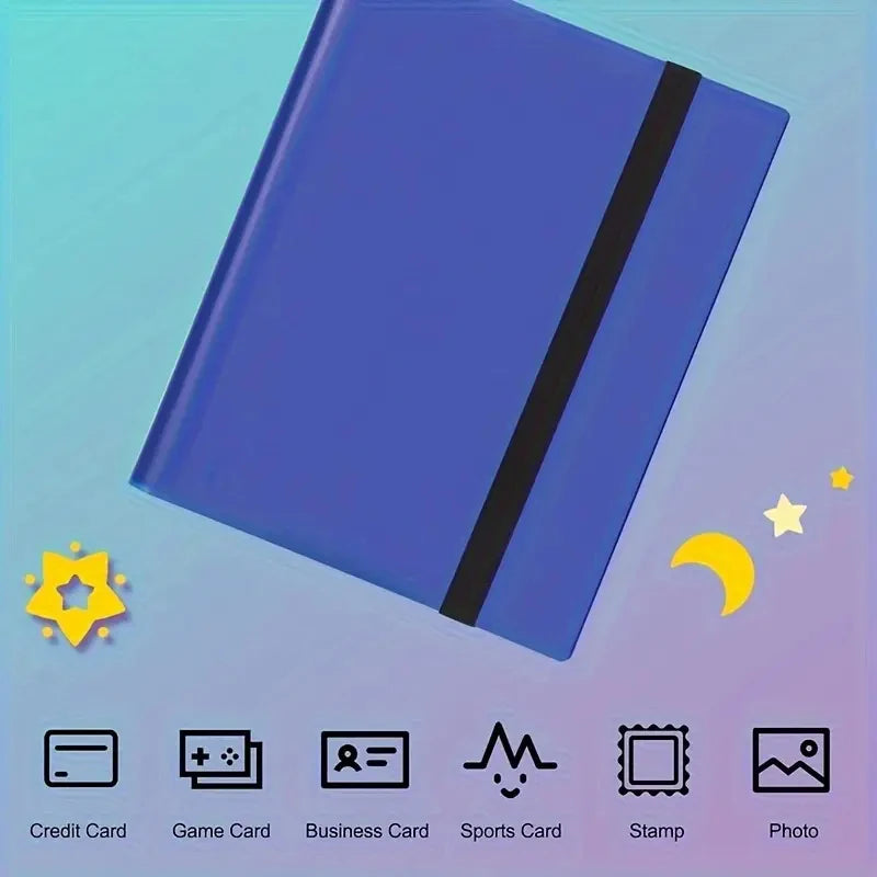 Premium 9-Pocket Polypropylene Trading Card Binder, Holds 360 Cards, Side-Loading Pockets, Elastic Durable Collectors Album