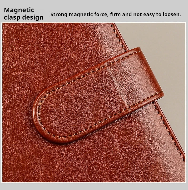 Multifunctional A4 Conference Folder Business Stationery Folder Leather Contract File Folders ALPENZO