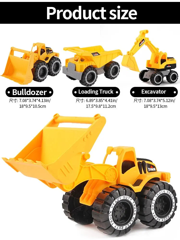 Excavator Dump Truck Model Toy Engineering Vehicle Set .Construction Fleet Toddler Early Education Construction Vehicles Toys ALPENZO