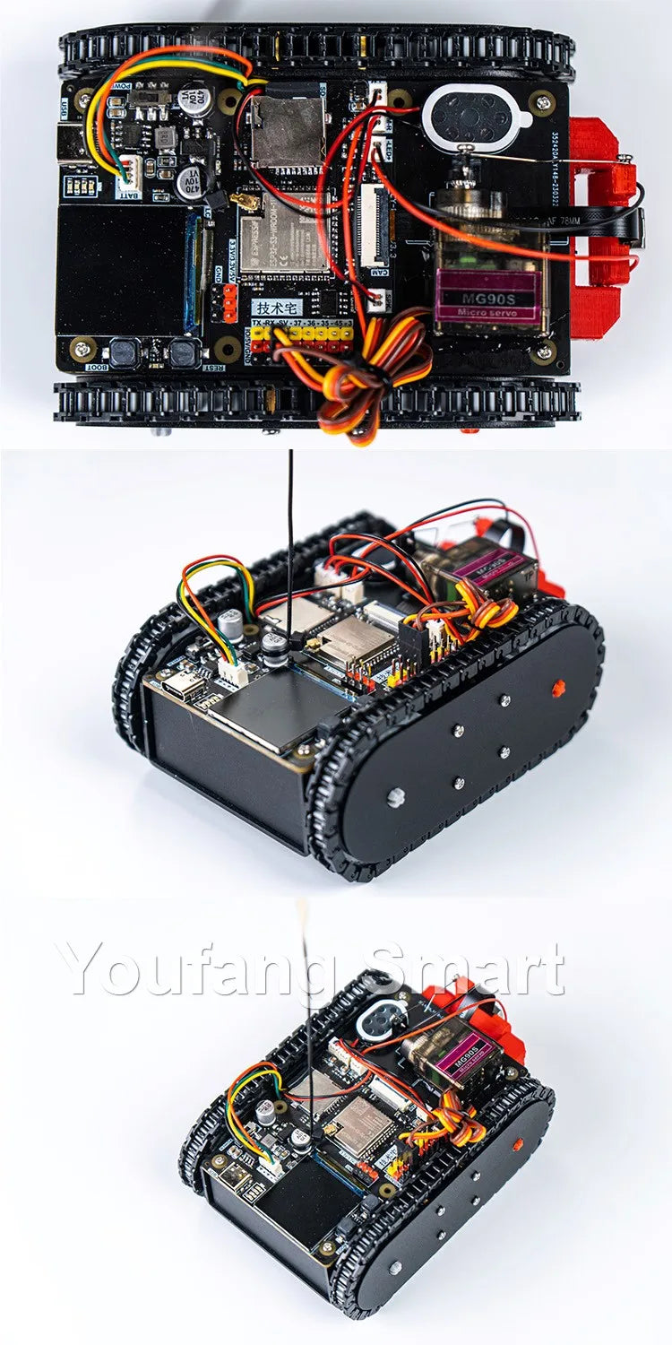 Esp32 Remote Control Tank Model Metal Chassis Tractor Crawler Balance Car Mount Truck Robot Chassis for Wifi RC Scout Robot Car ALPENZO